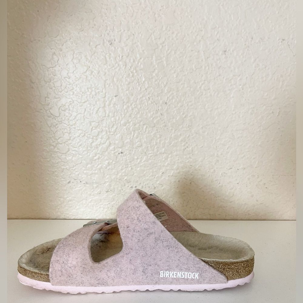 Birkenstock Arizona Rivet Wool Soft pastel Pink Sandals 8-8.5 US/ 39 EUR - Picture 7 of 17